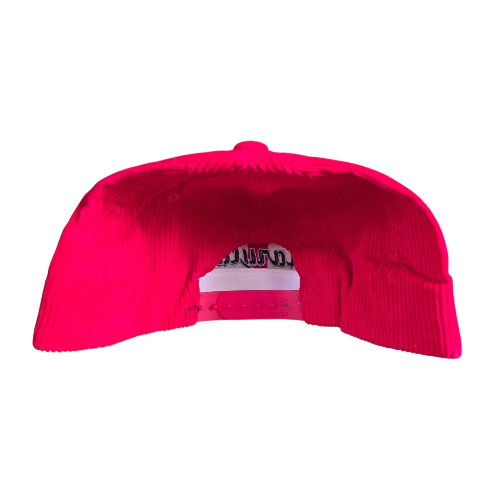 Maryland Terps Corduroy Snapback Hat Red Script Logo Cap The Game