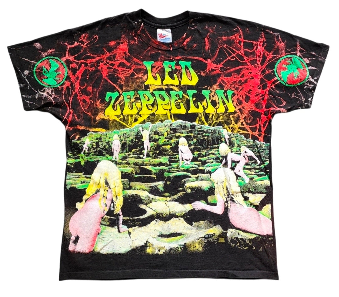 Vintage Led Zeppelin Houses of the Holy All Over Print Single Stitch T-Shirt XL