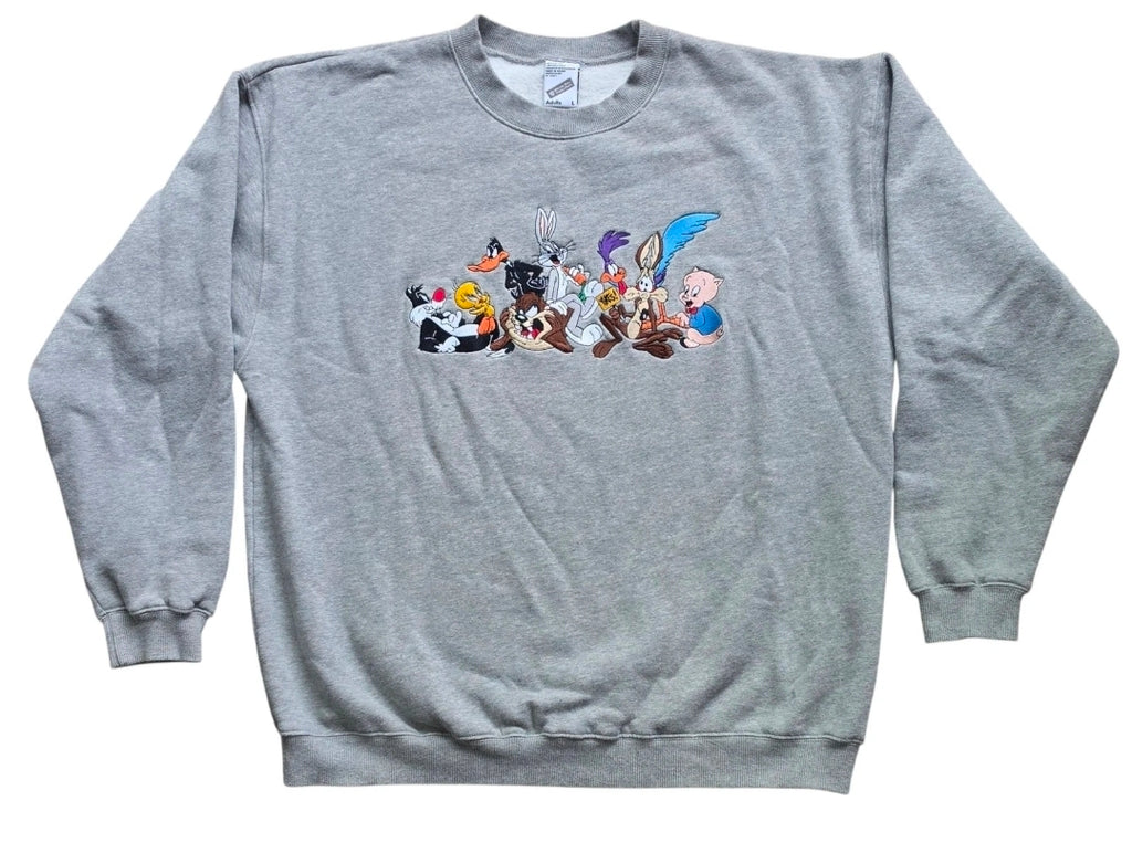 1998 Looney Tunes Embroidered Crewneck Sweatshirt - Size L