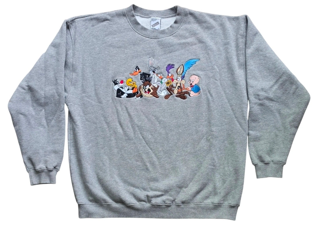1998 Looney Tunes Embroidered Crewneck Sweatshirt - Size L