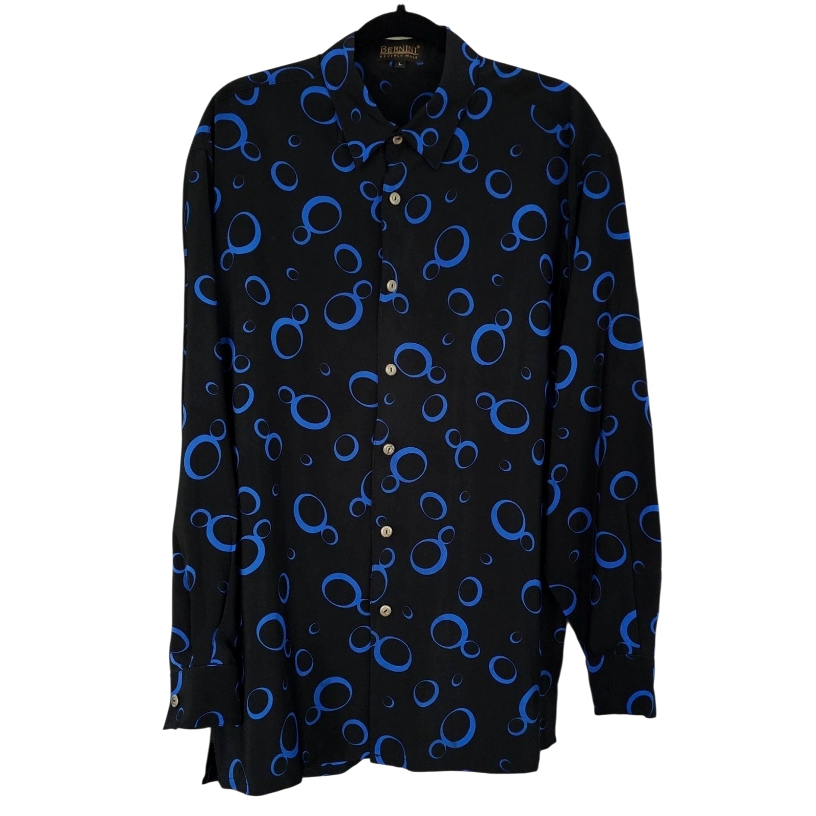 Bassiri Uomo for Bernini Beverly Hills Geometric Button Down Shirt - Size L