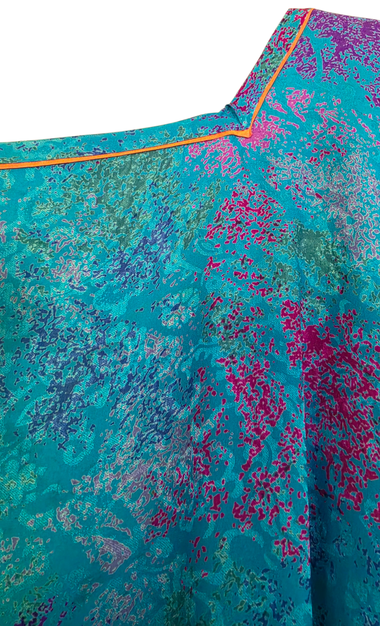 Custom Dress & Jacket Set Blue Purple Abstract Print (Hong Kong) - Size L