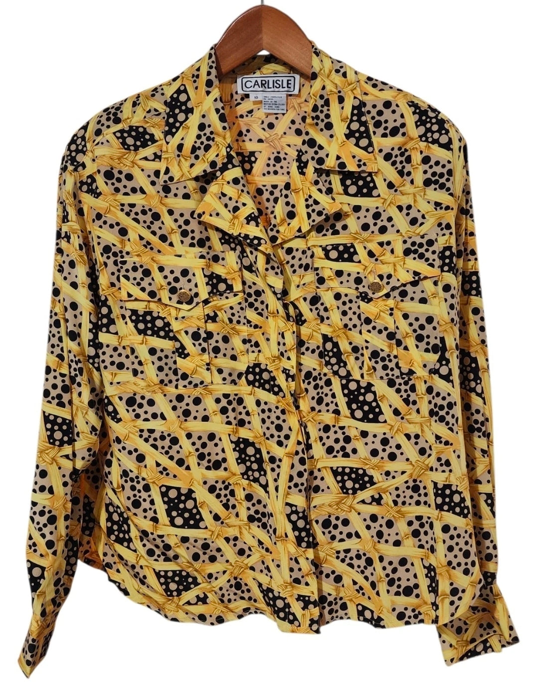 Carlisle 100% Silk Blouse - Size Vintage 10